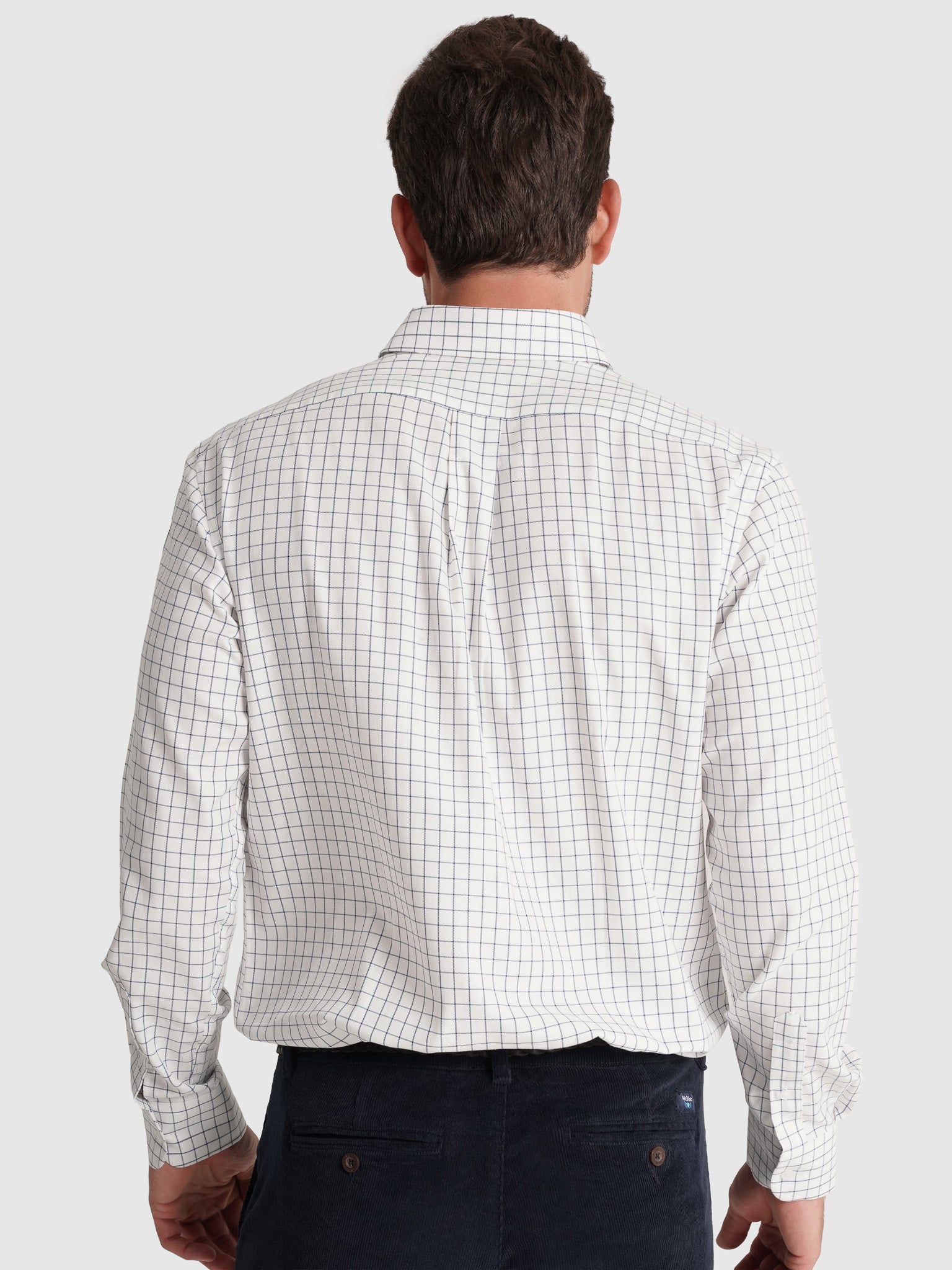 CAMISA ALGODÓN BLANCA MANGA LARGA REGULAR FIT MR. AZUL
