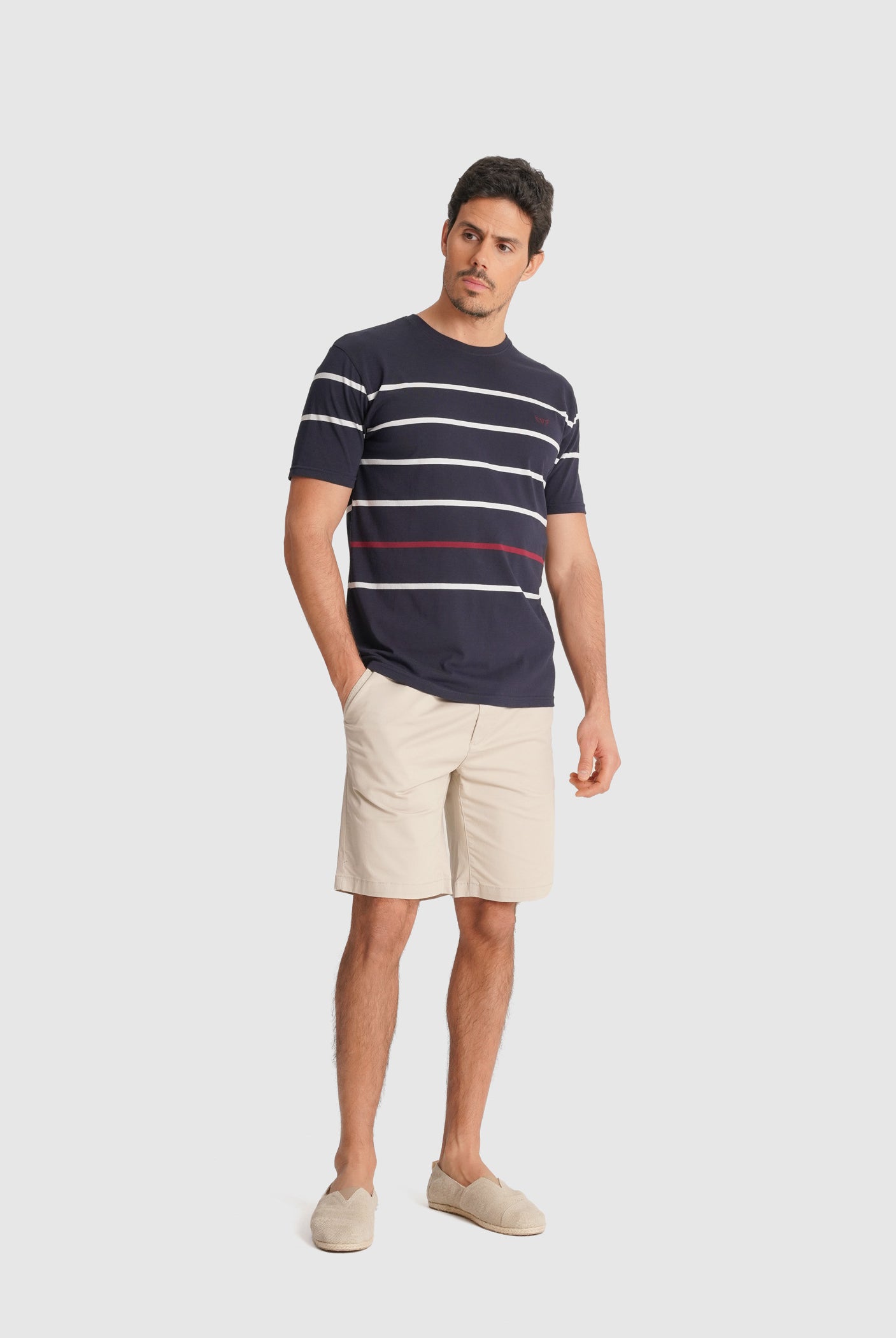 T-SHIRT ALGODÃO AZUL MANGA CURTA REGULAR FIT MR. BLUE