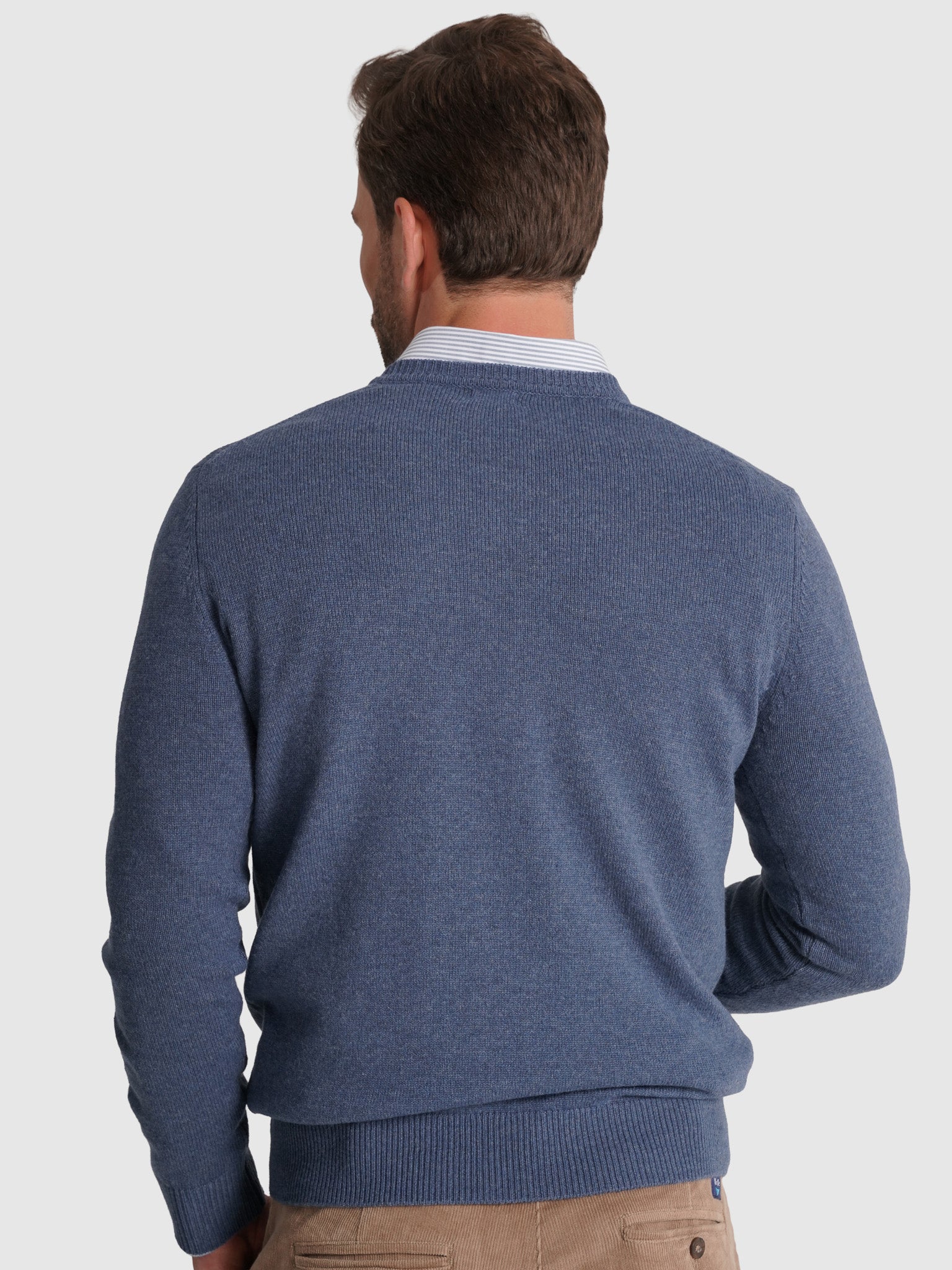 BLUE WOOL PULLOVER LONG SLEEVE REGULAR FIT MR. BLUE
