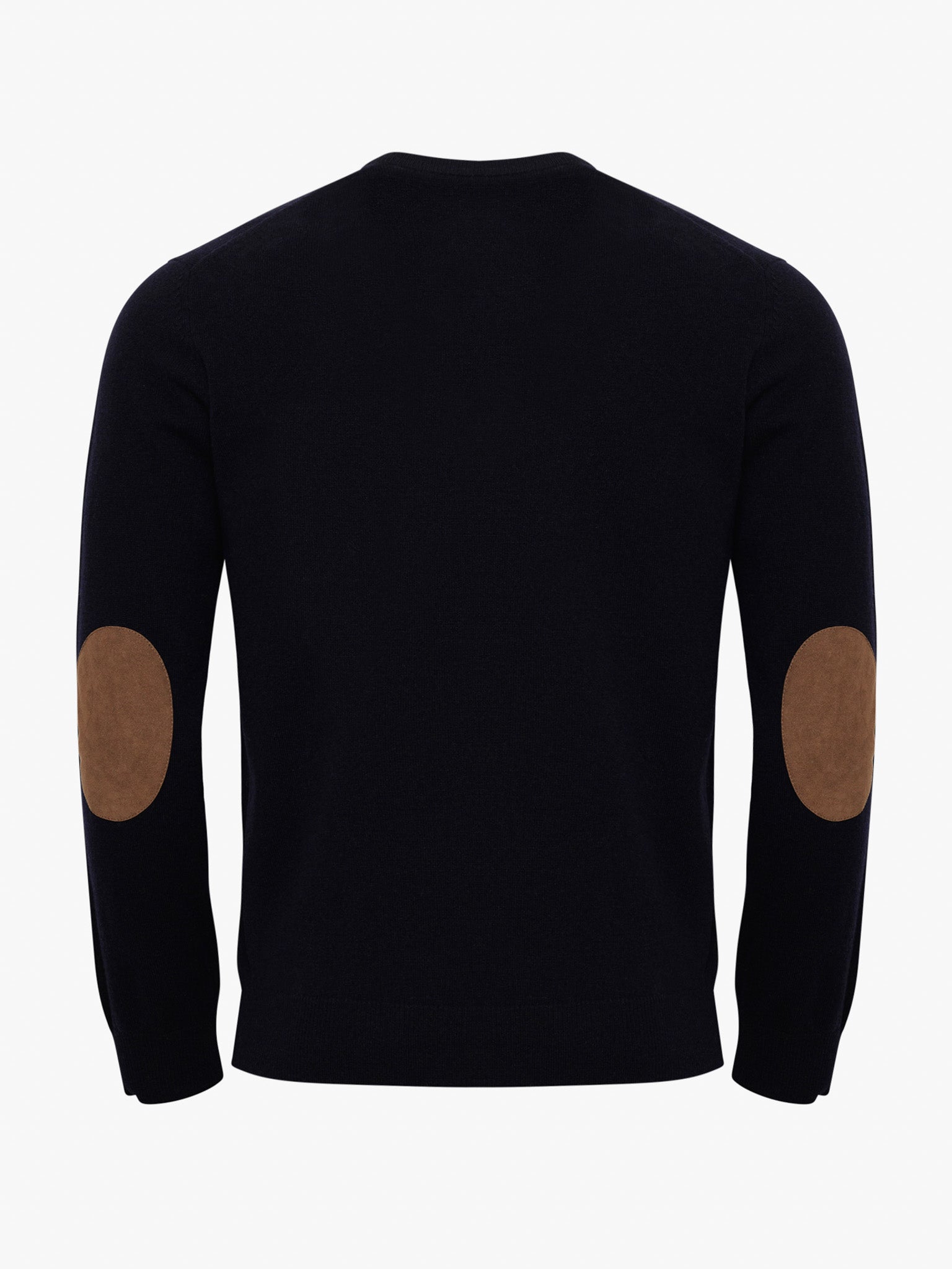 BLUE WOOL PULLOVER WITH REGULAR FIT MR ELBOW PADS. BLUE