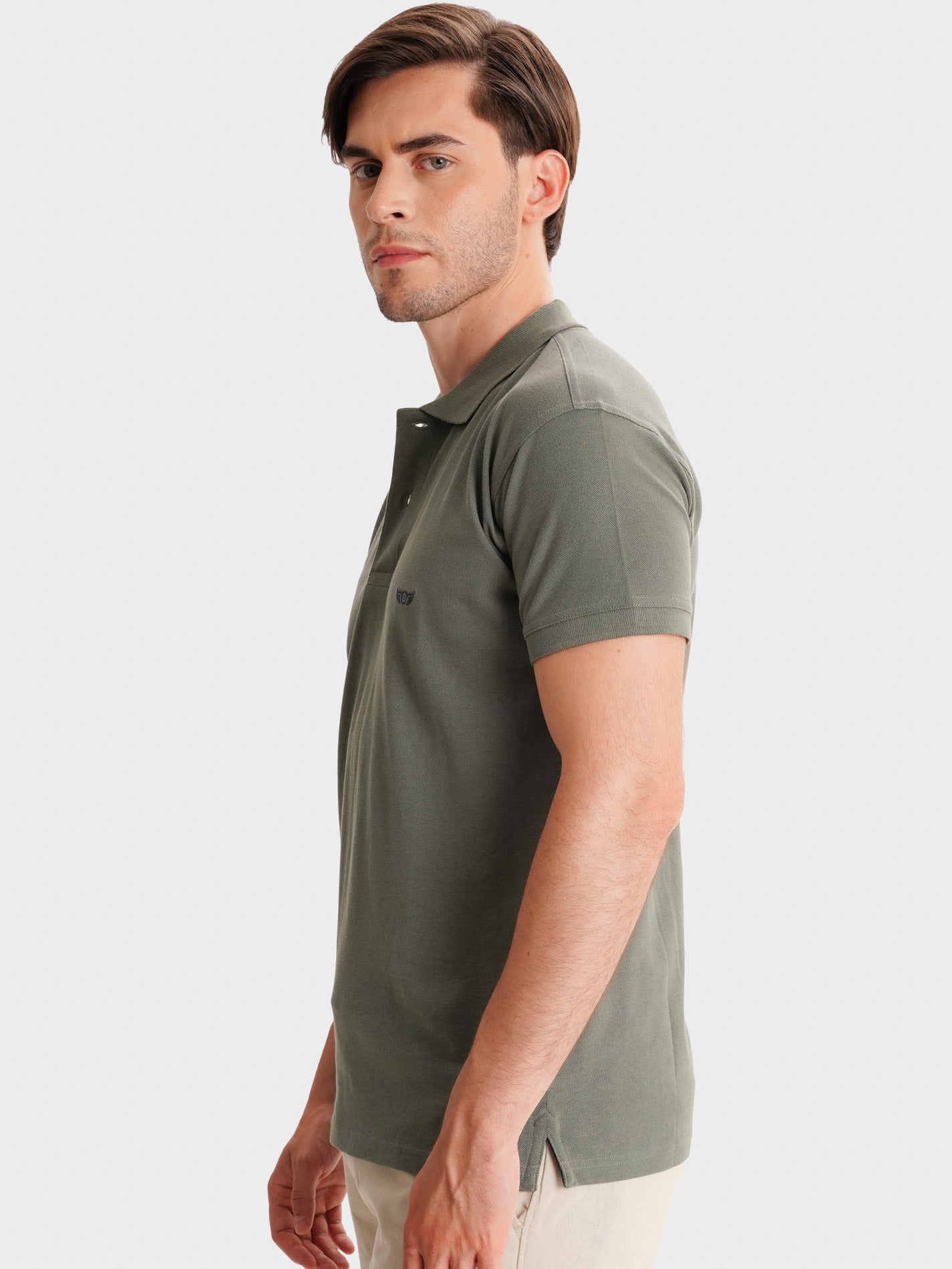 GREEN POLO SHORT SLEEVE REGULAR FIT MR. BLUE