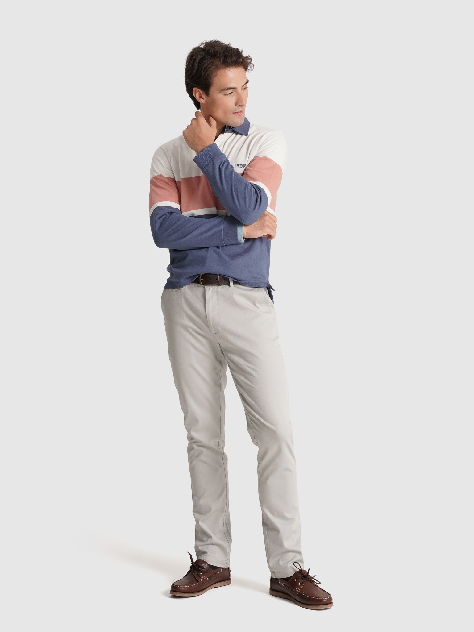 RUGBY BLUE COTTON LONG SLEEVE REGULAR FIT MR. BLUE