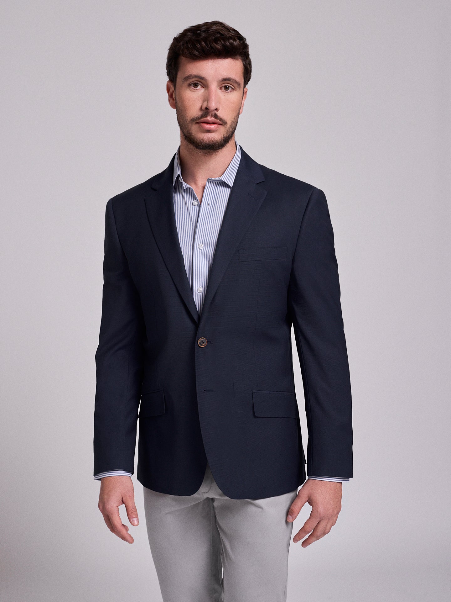 BLAZER AZUL MANGA COMPRIDA REGULAR FIT MR. BLUE