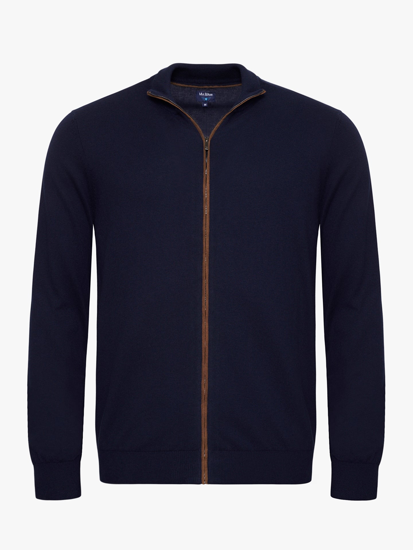 JERSEY DE ALGODÓN AZUL CON CODERAS MR REGULAR FIT. AZUL