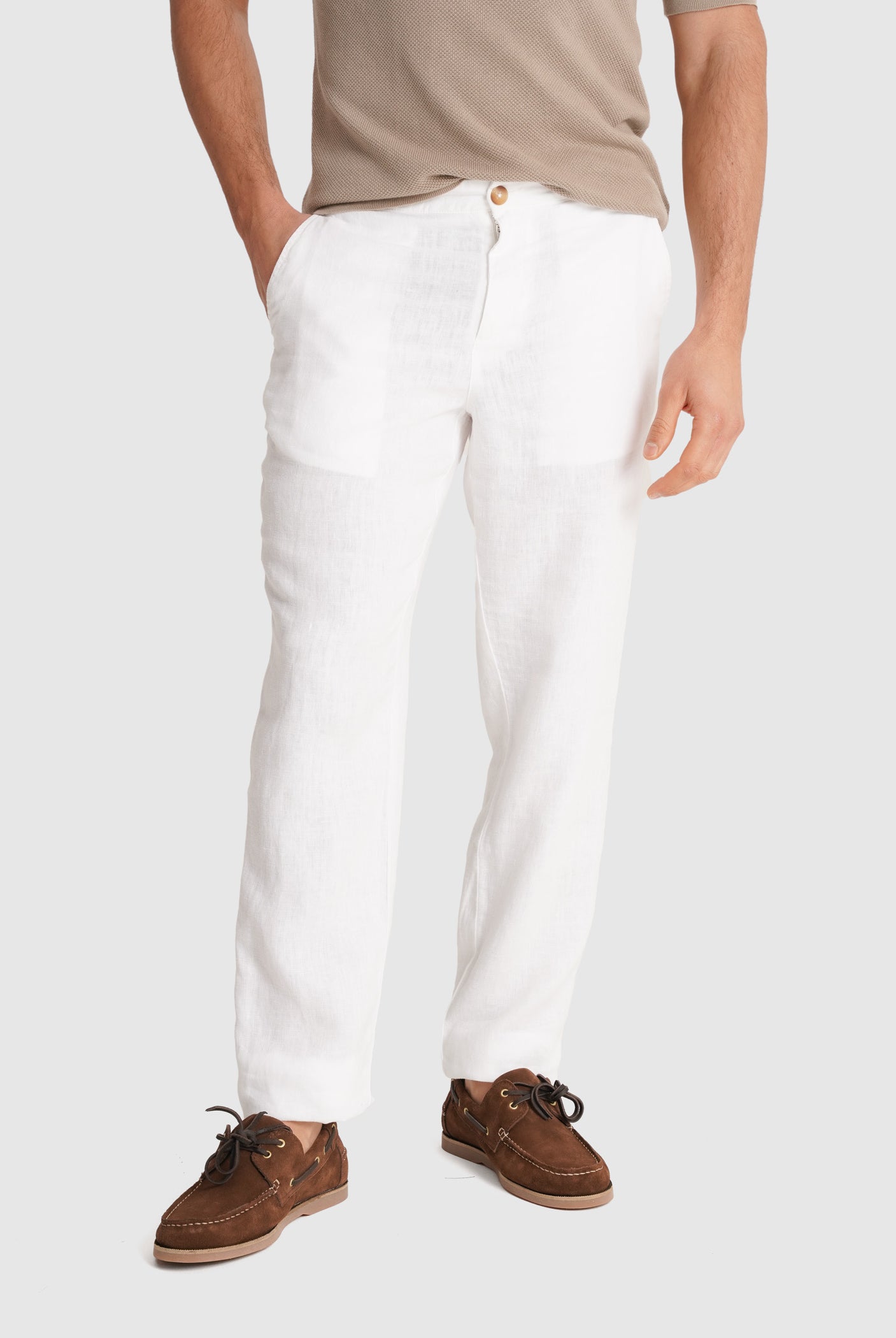 CALÇAS BRANCAS REGULAR FIT MARK BELLUCCI