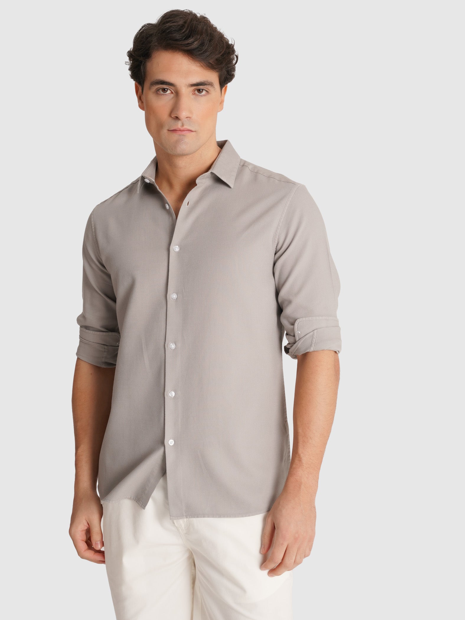 CAMISETA MR DOBBY CRU MANGA LARGA SASTRERÍA. AZUL