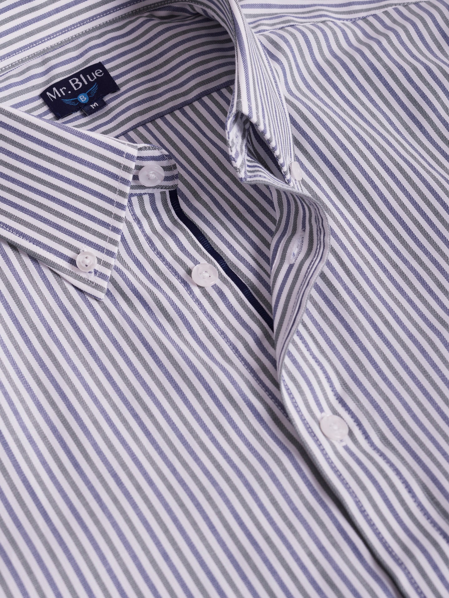 BLUE REGULAR FIT MR SHIRT. BLUE
