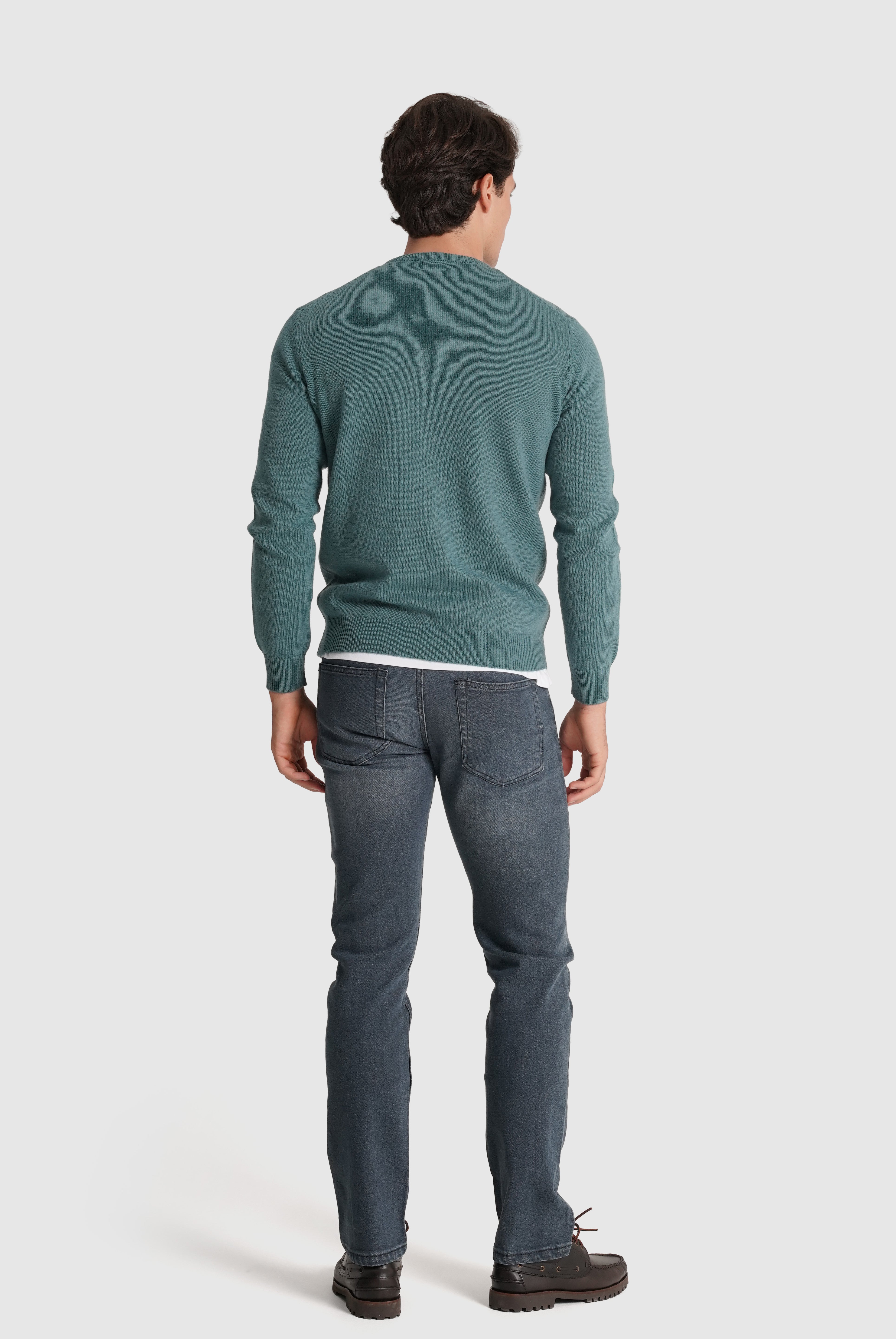 Pullover Lã Verde Manga Comprida Regular Fit Mr. Blue