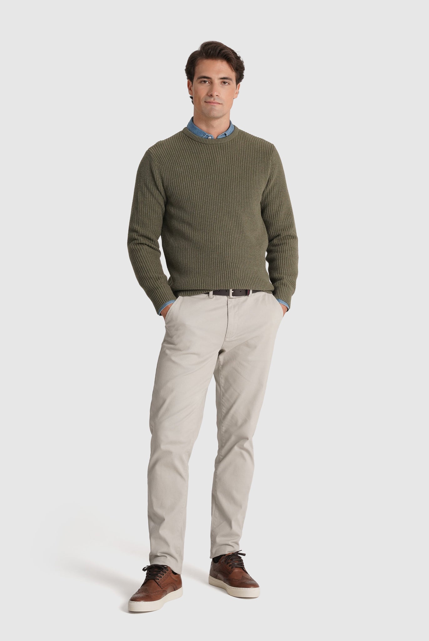 Pullover Algodão Verde Manga Comprida Regular Fit Mr. Blue