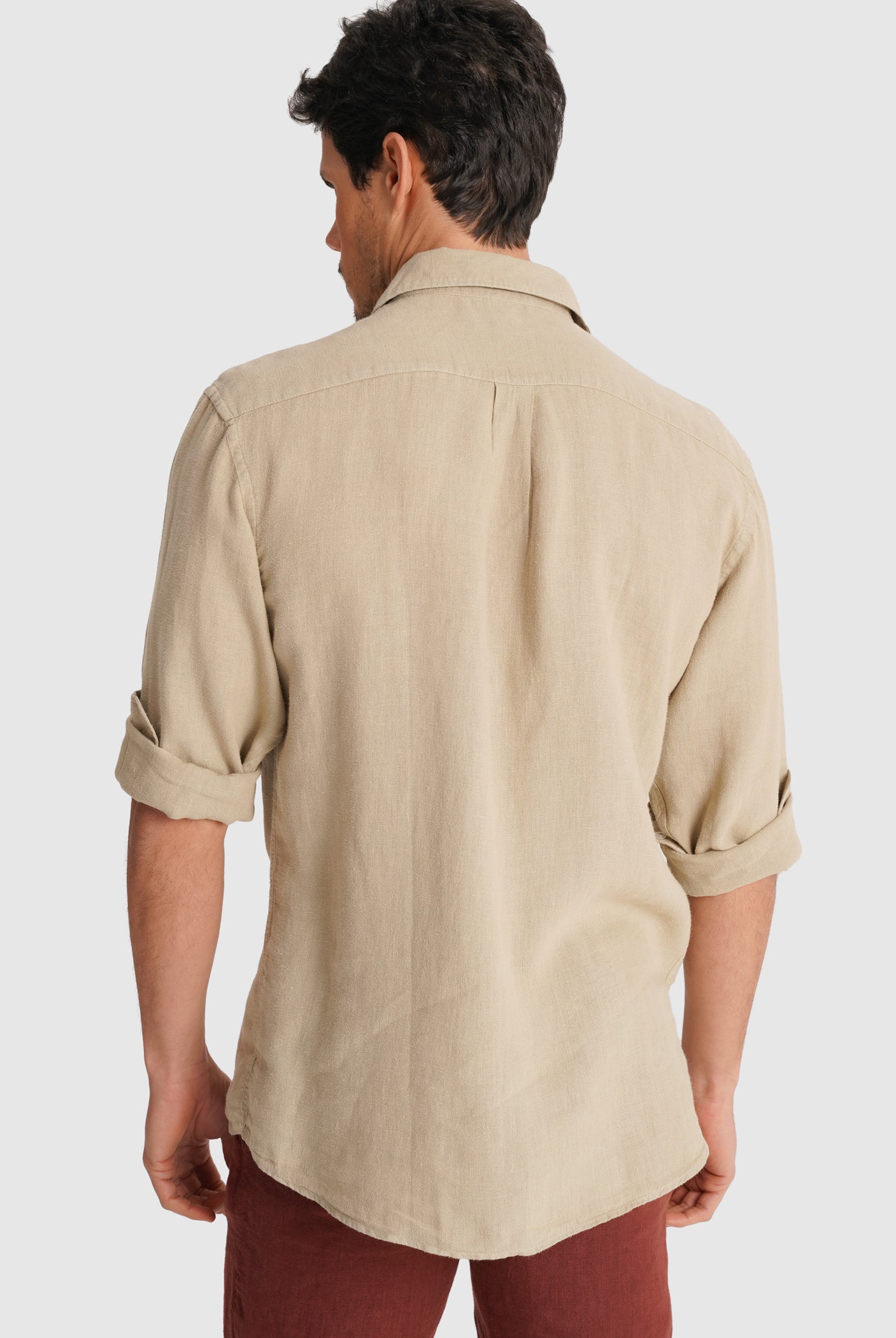 CAMISA CAMEL MANGA COMPRIDA TAILORED FIT MARK BELLUCCI