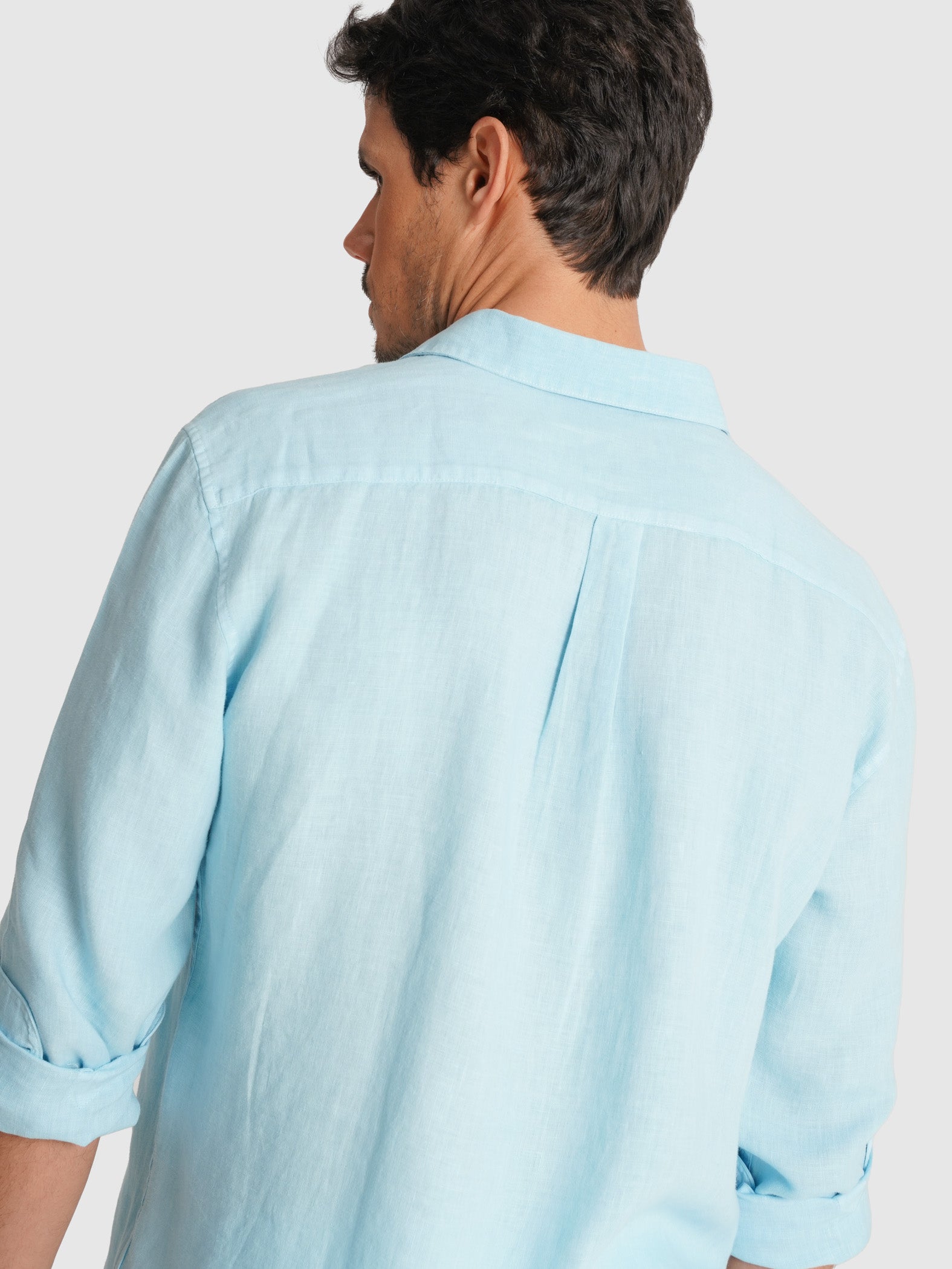 CAMISA LINHO TAILORED FIT AZUL LISA MARK BELLUCCI