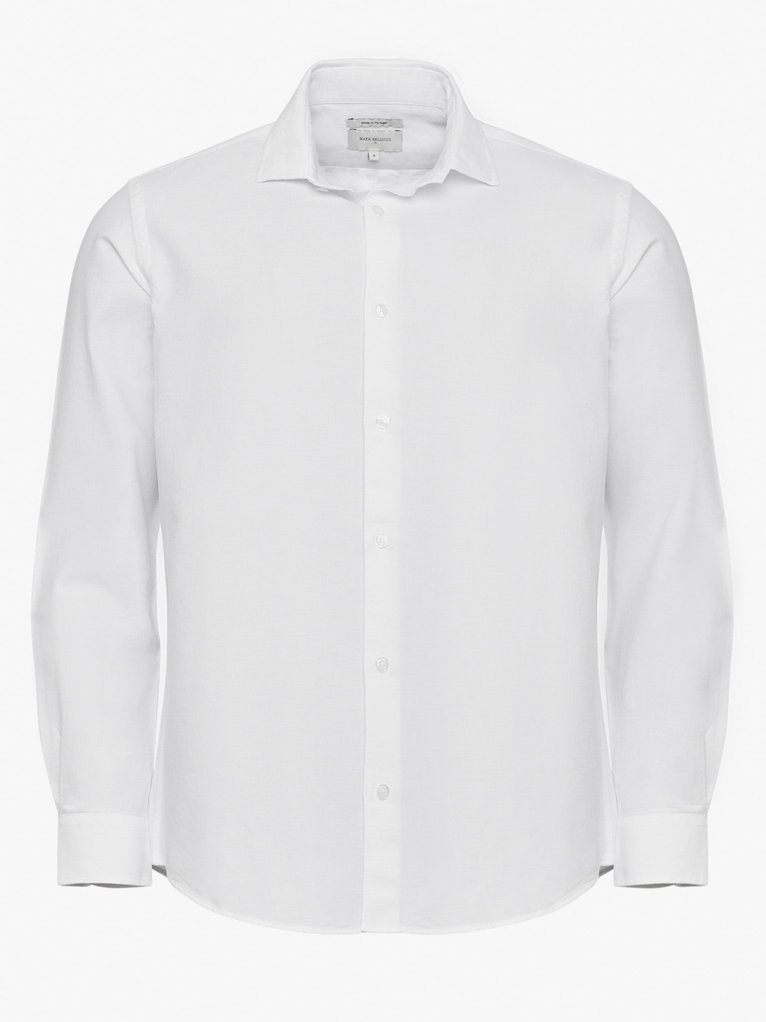 CAMISA ALGODÃO BRANCA MANGA COMPRIDA REGULAR FIT MARK BELLUCCI