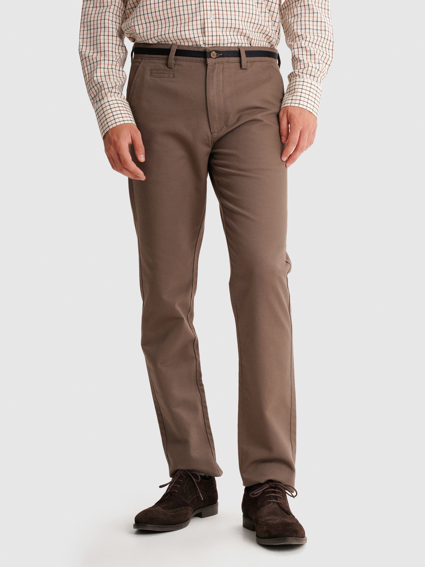 GREEN STRUCTURED TROUSERS SLIM FIT MR. BLUE
