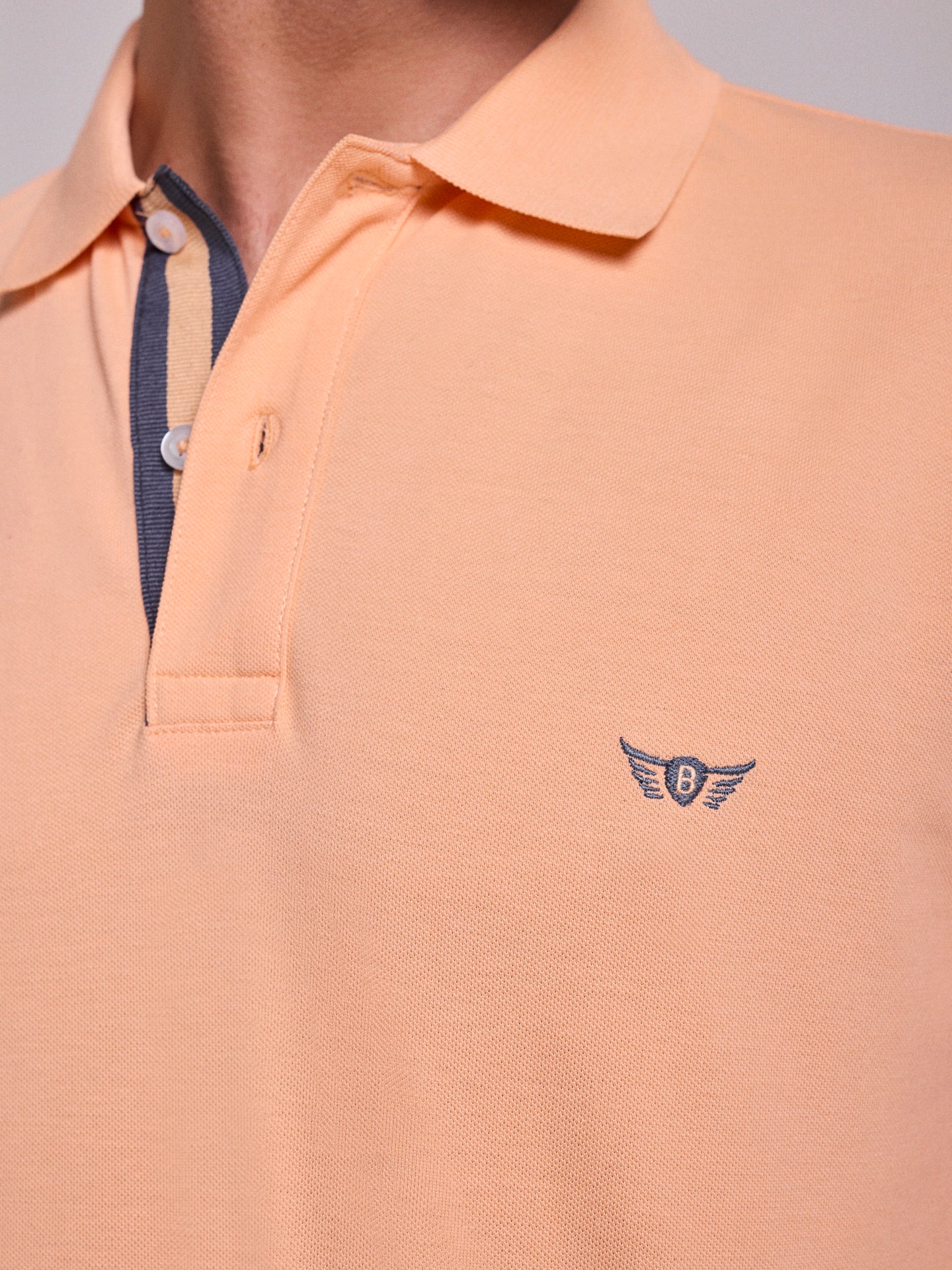 Polo Laranja Manga Curta Regular Fit Mr. Blue