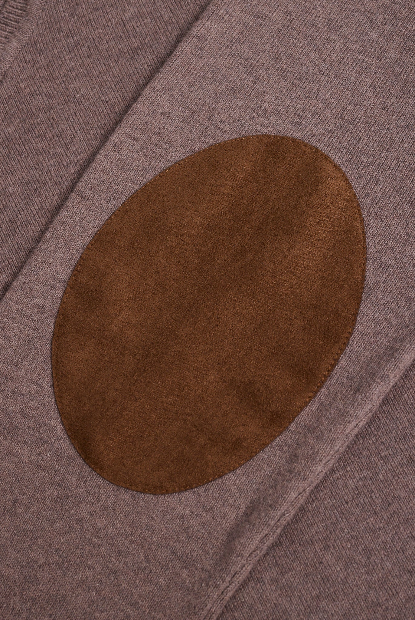 Pullover Caxemira Castanho Com Cotoveleira Regular Fit Mr. Blue