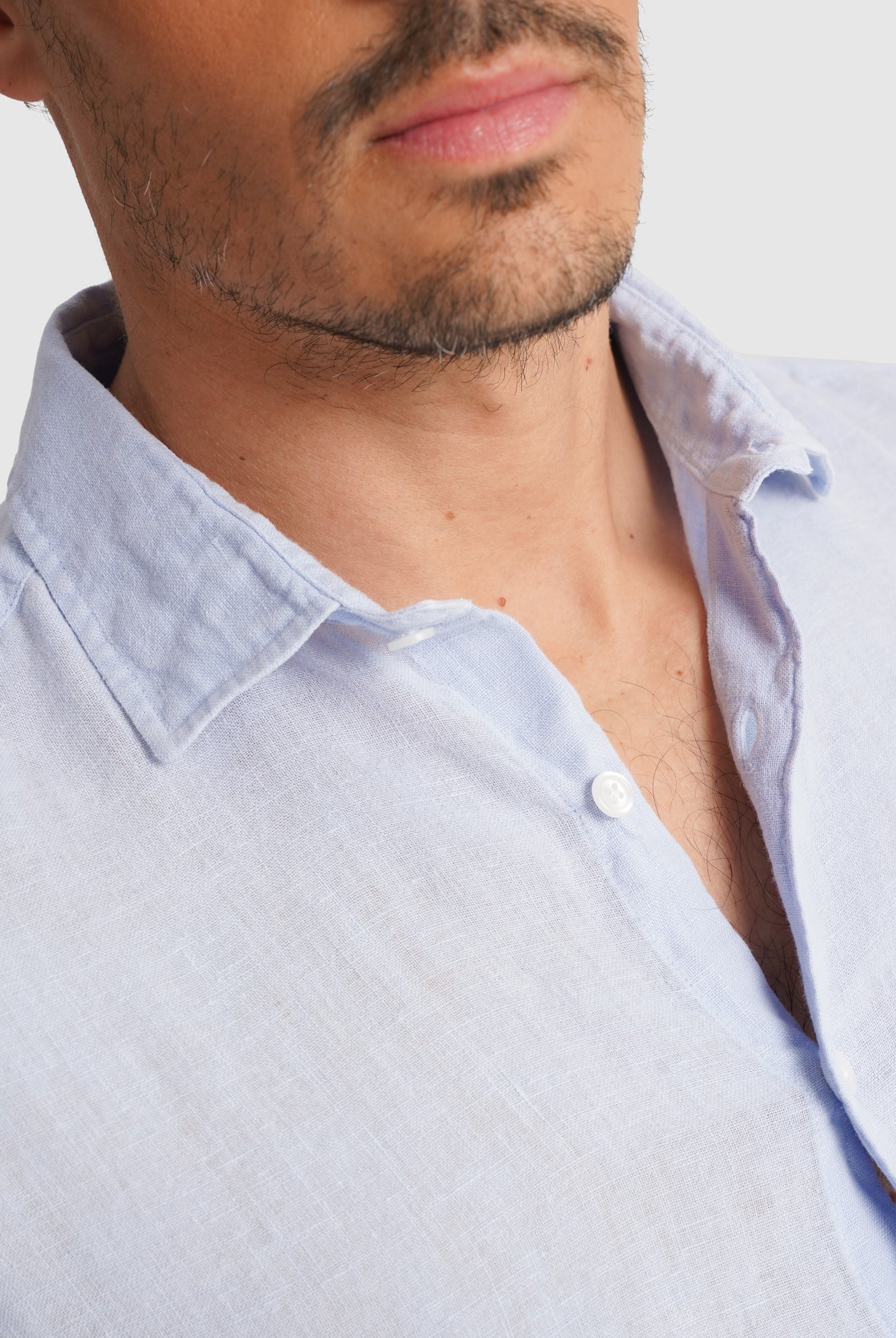 CAMISA AZUL MANGA COMPRIDA TAILORED FIT MARK BELLUCCI