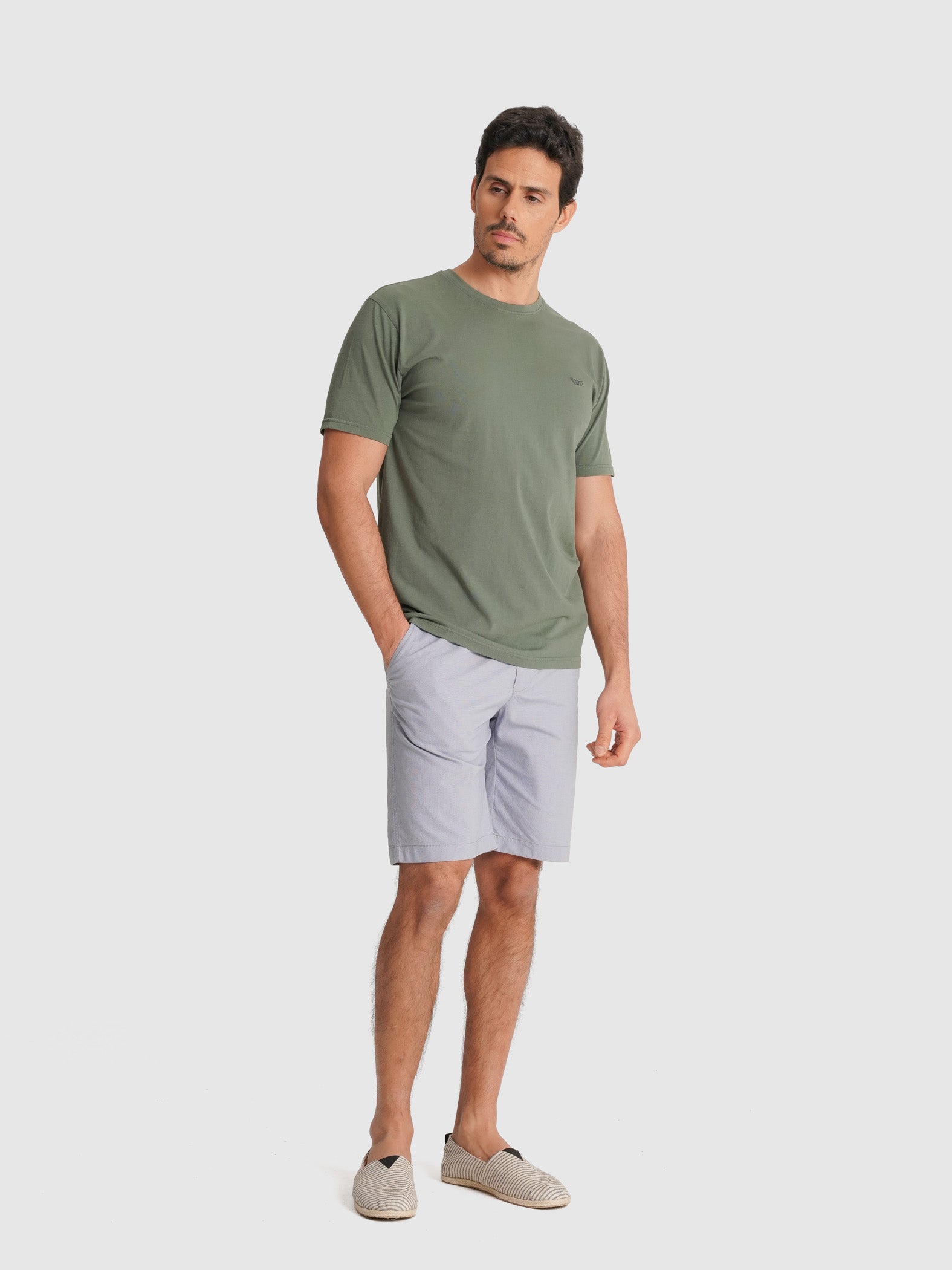 T-SHIRT VERDE MANGA CURTA REGULAR FIT MR. BLUE