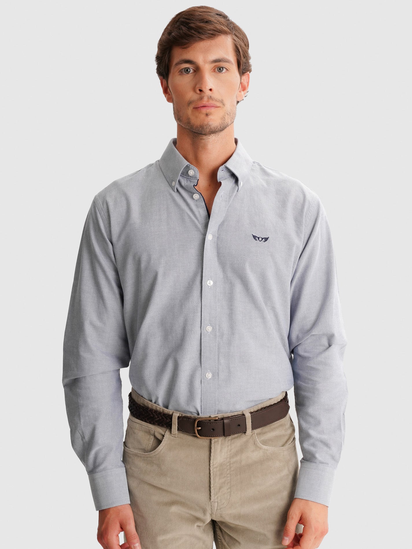 BLUE REGULAR FIT MR SHIRT. BLUE