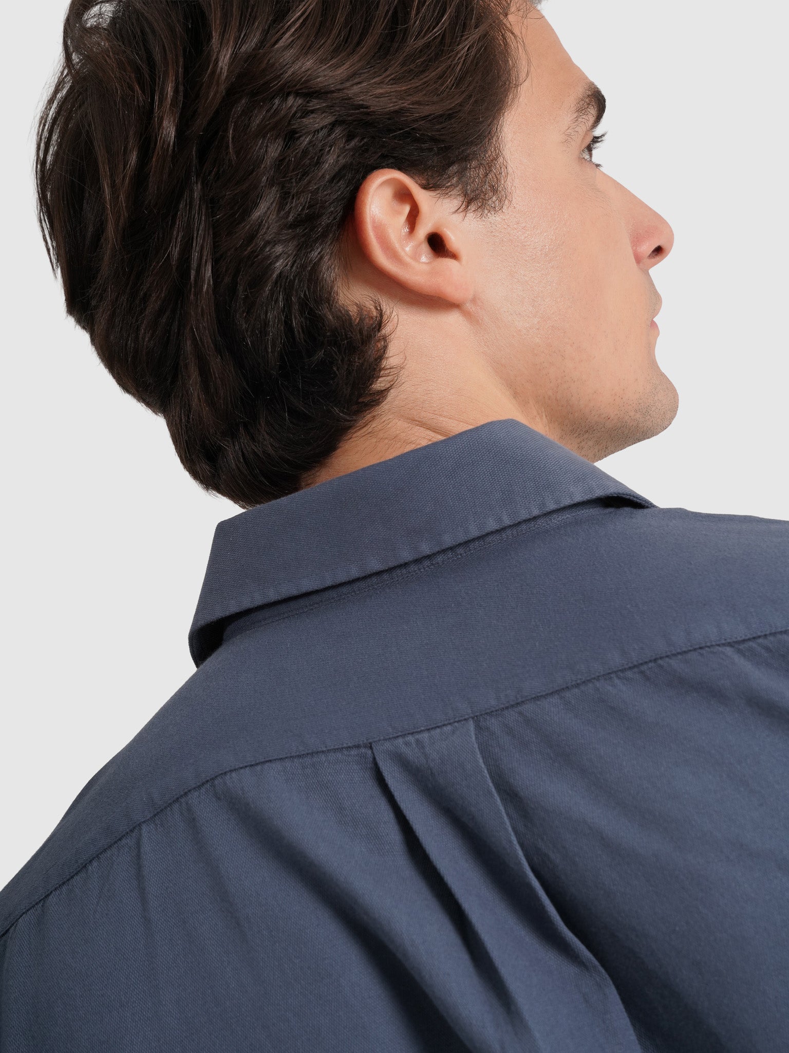CAMISA ALGODÓN AZUL MANGA LARGA REGULAR FIT MARK BELLUCCI