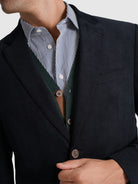 BLAZER ALGODÃO AZUL MANGA COMPRIDA REGULAR FIT MR. BLUE