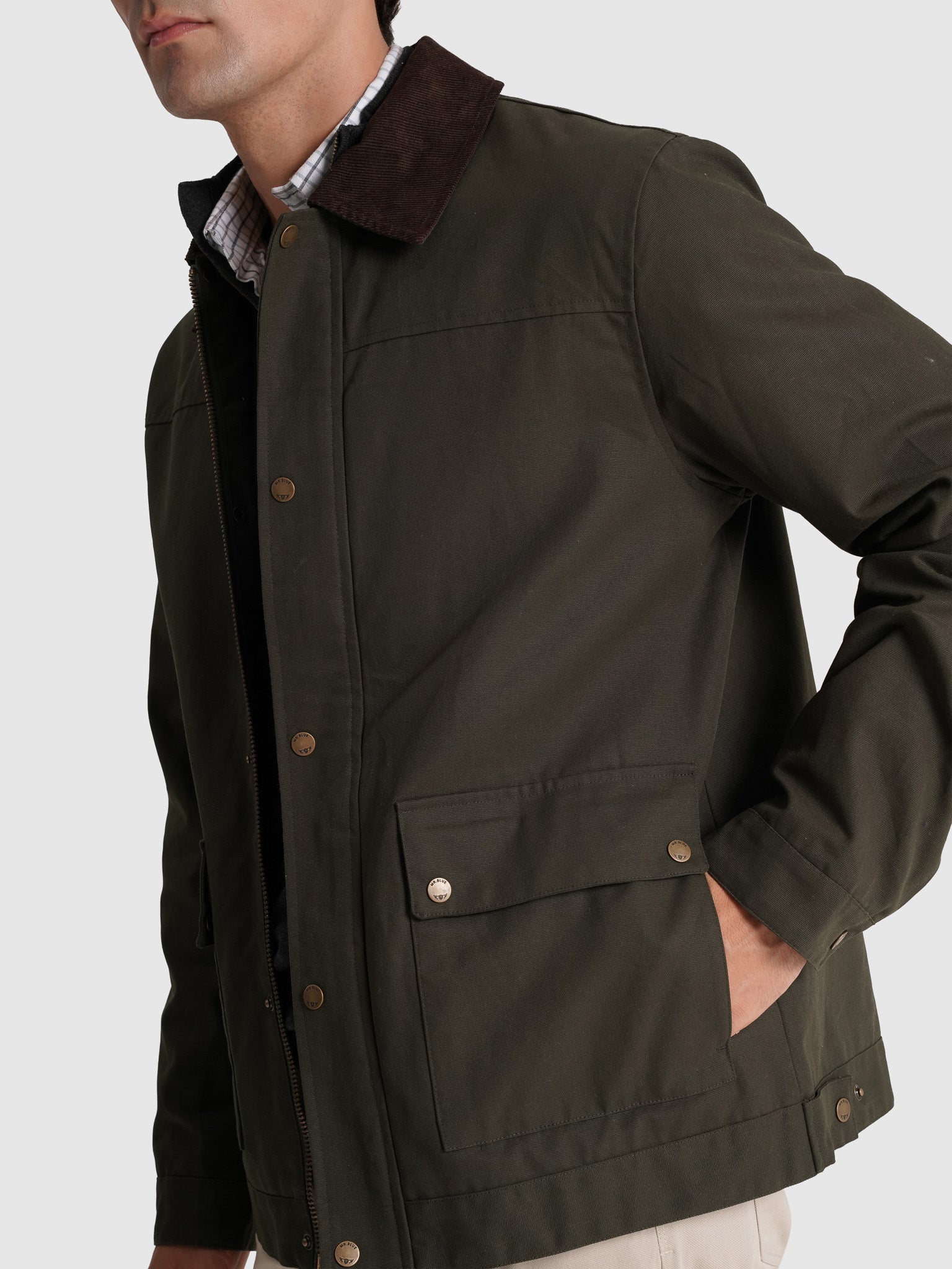 SOBRETUDO CASTANHO MANGA COMPRIDA REGULAR FIT MR. BLUE