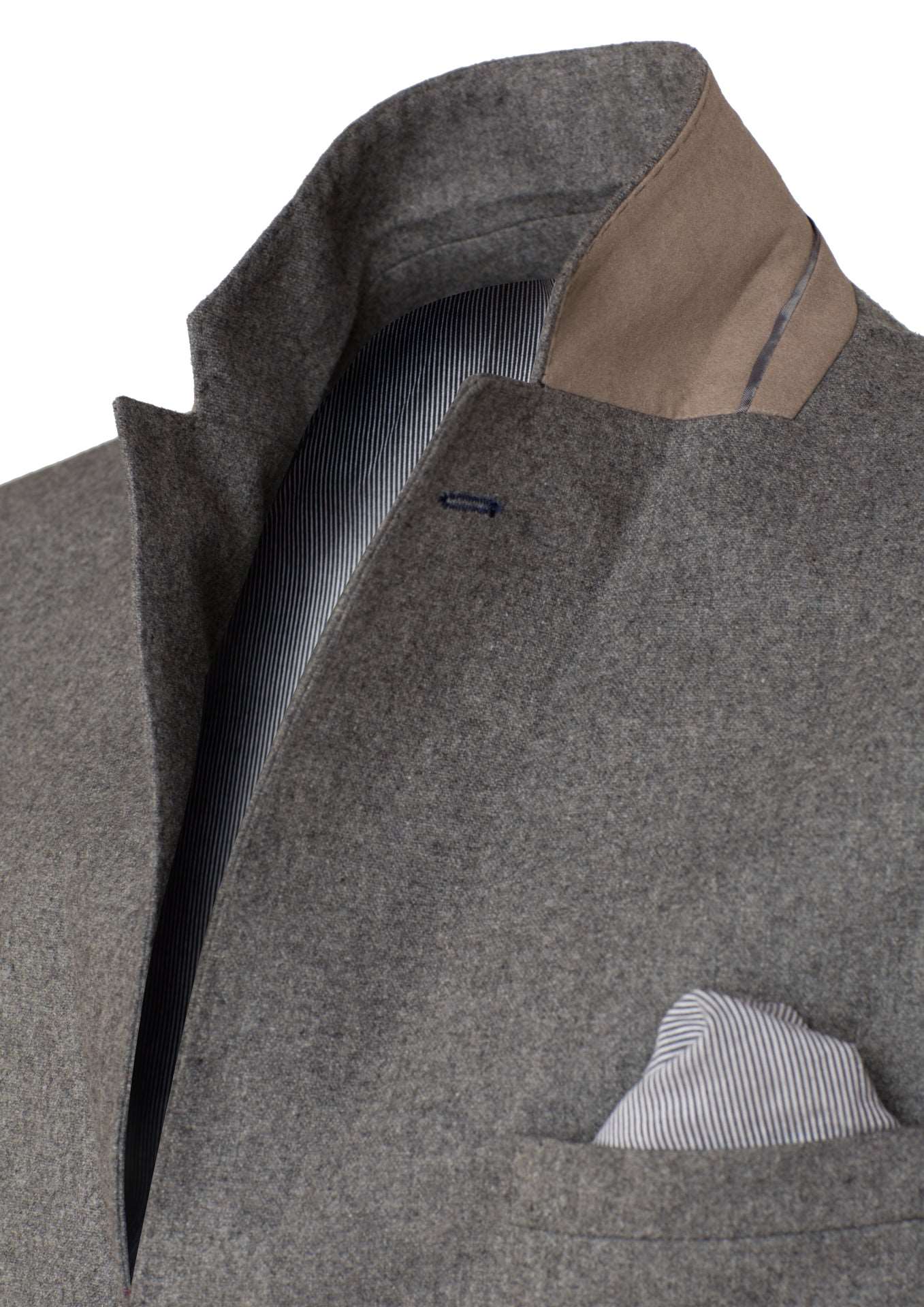 Blazer liso de lã cinzento