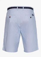 Bermudas Clássicas riscas finas detalhe cós