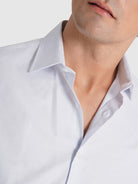 CAMISA DE ALGODÓN AZUL MANGA LARGA CLASSIC FIT MR. AZUL
