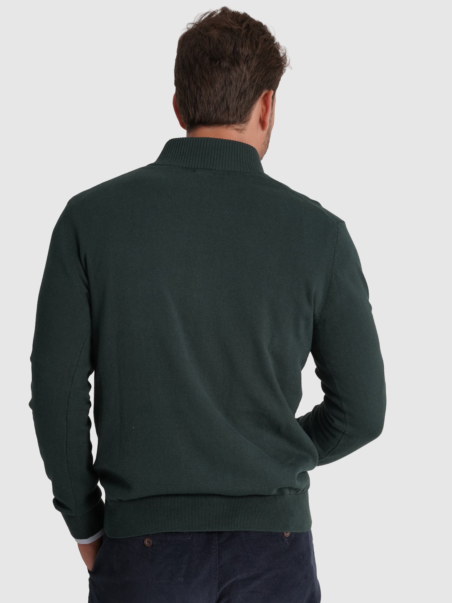GREEN CASHMERE PULLOVER LONG SLEEVE REGULAR FIT MR. BLUE