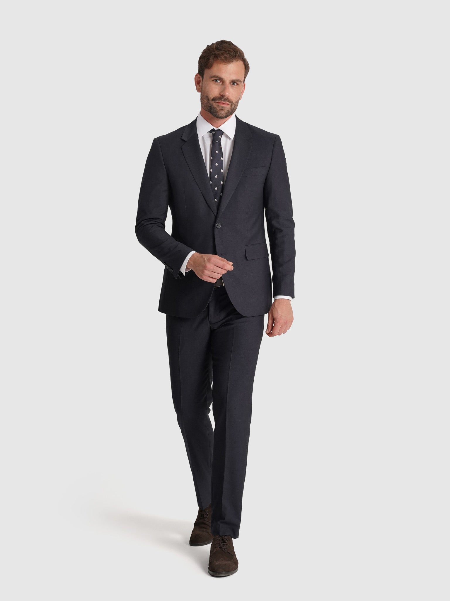 FATO AZUL MANGA COMPRIDA REGULAR FIT MR. BLUE