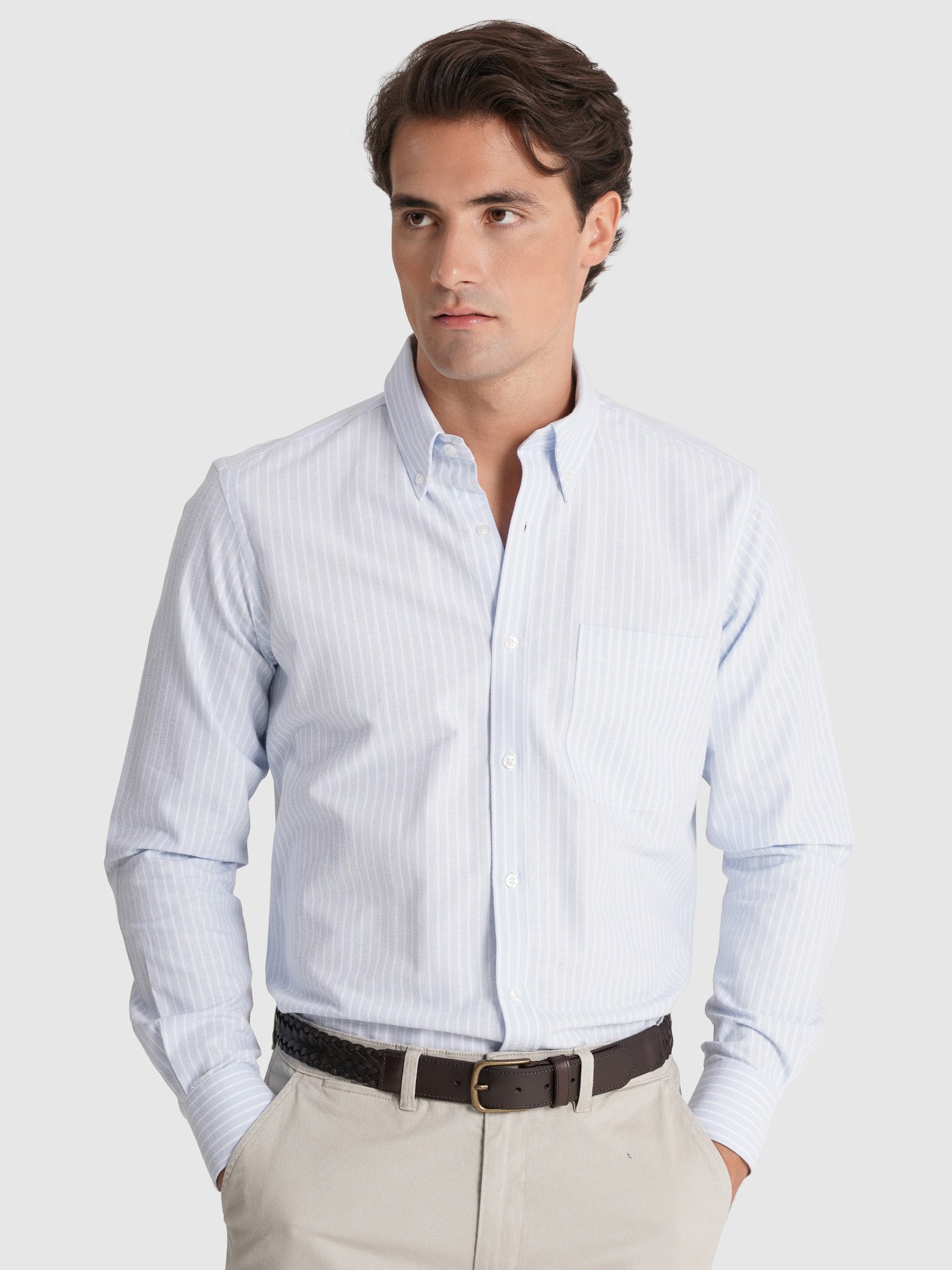 BLUE COTTON SHIRT LONG SLEEVE REGULAR FIT MR. BLUE