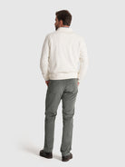 SUDADERA DE ALGODÓN BLANCA MANGA LARGA REGULAR FIT MR. AZUL