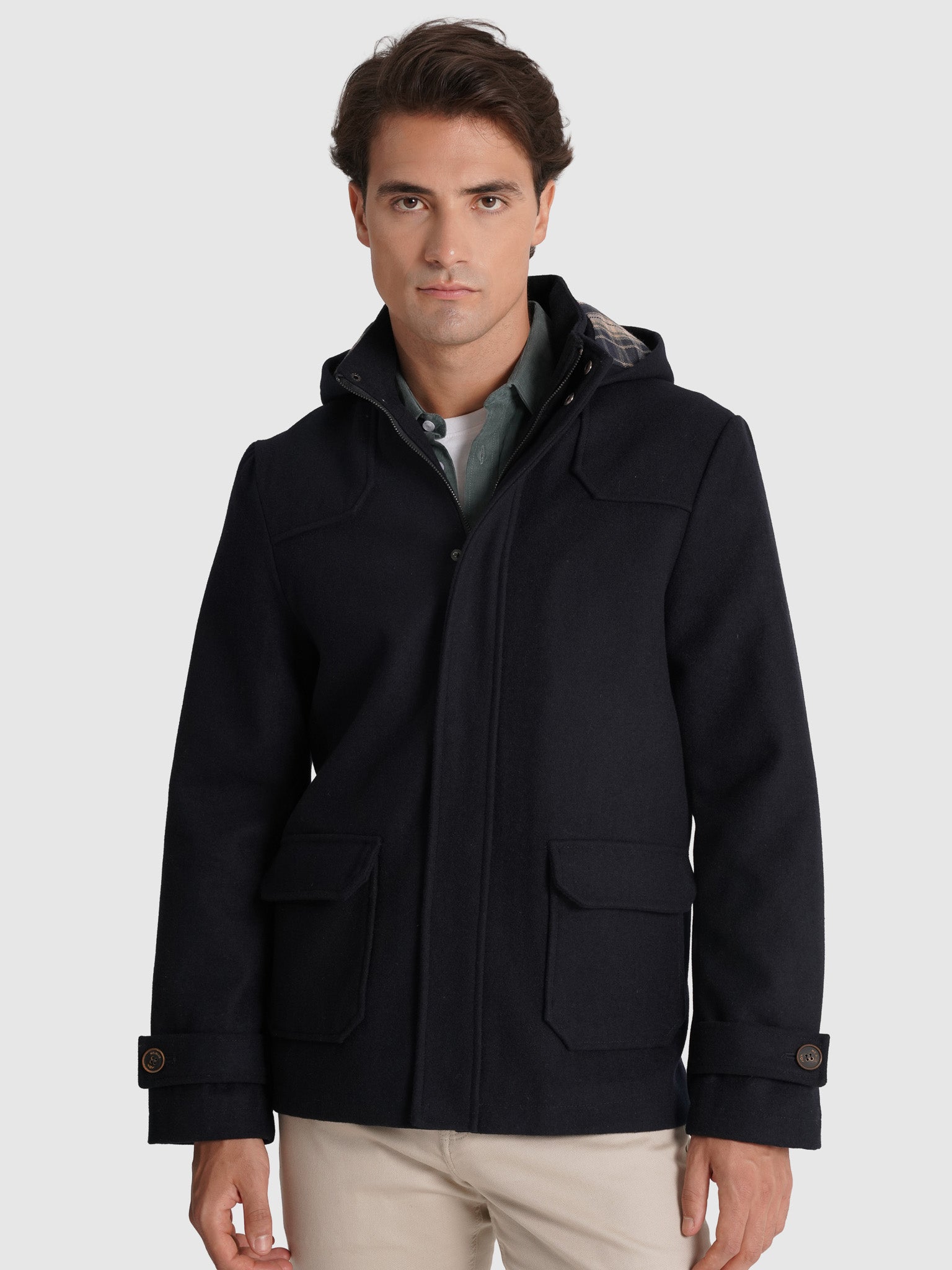 ABRIGO AZUL MANGA LARGA REGULAR FIT MR. AZUL
