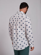 CAMISA LINHO AZUL MANGA COMPRIDA REGULAR FIT MR. BLUE