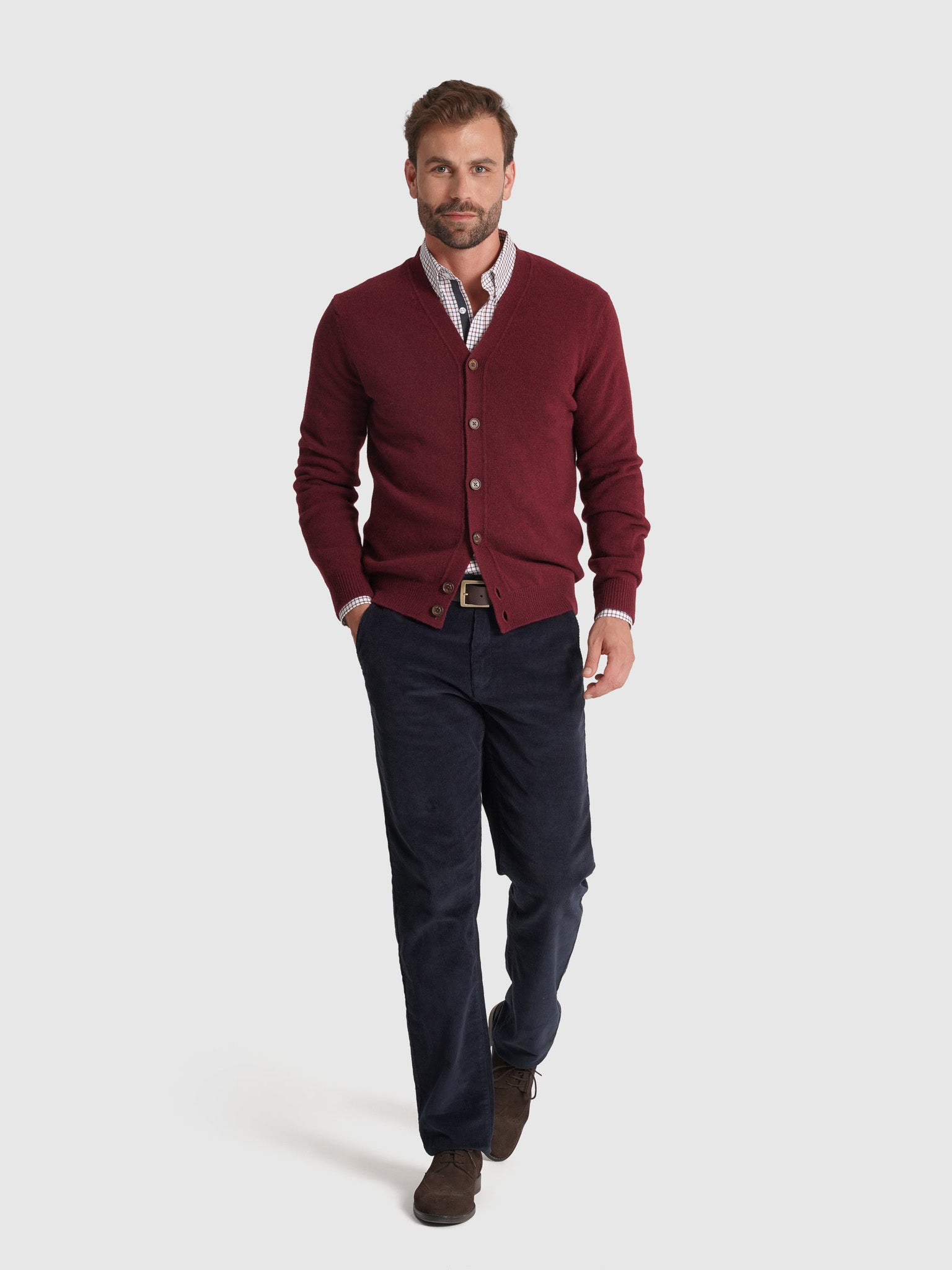 PULLOVER LÃ BORDEAUX MANGA COMPRIDA REGULAR FIT MR. BLUE