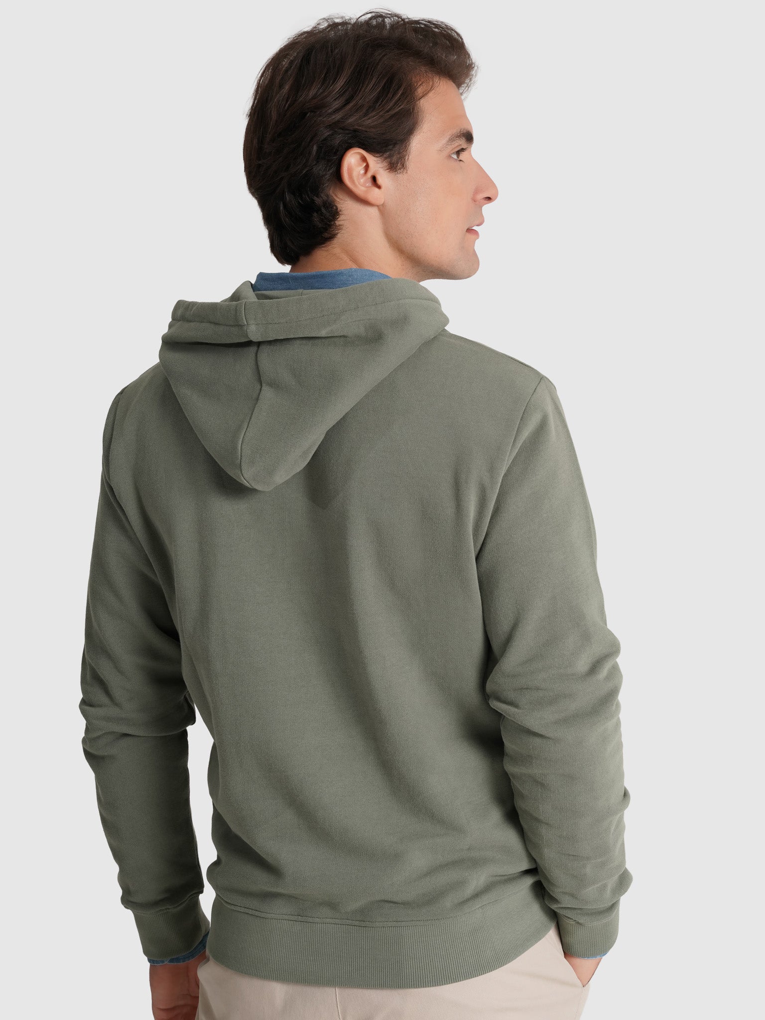 SUDADERA VERDE MANGA LARGA REGULAR FIT MR. AZUL