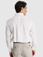 CAMISA ALGODÓN BLANCA MANGA LARGA REGULAR FIT MR. AZUL