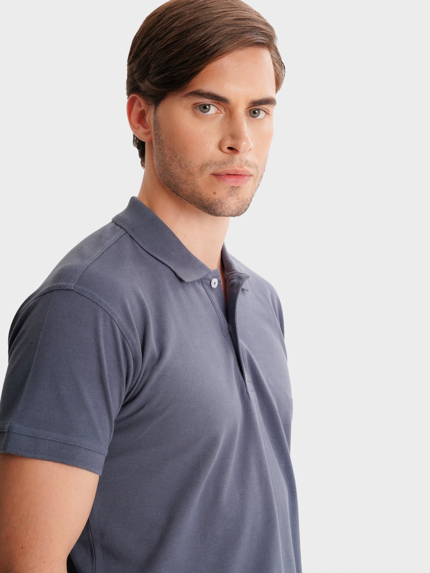 POLO AZUL MANGA CURTA REGULAR FIT MR. BLUE