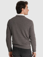 BROWN WOOL PULLOVER LONG SLEEVE REGULAR FIT MR. BLUE