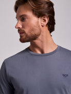 BLUE COTTON T-SHIRT SHORT SLEEVE REGULAR FIT MR. BLUE