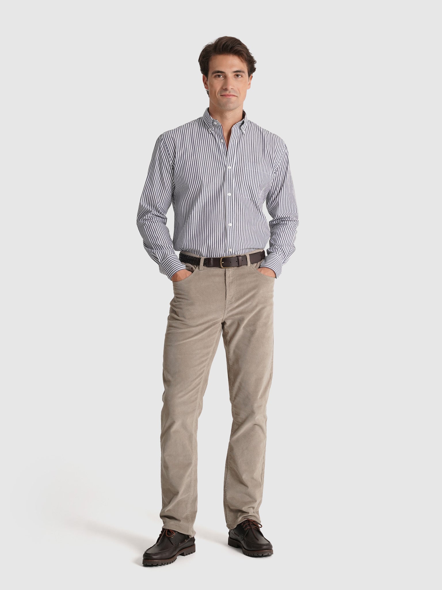 CAMISA ALGODÃO AZUL MANGA COMPRIDA REGULAR FIT MR. BLUE