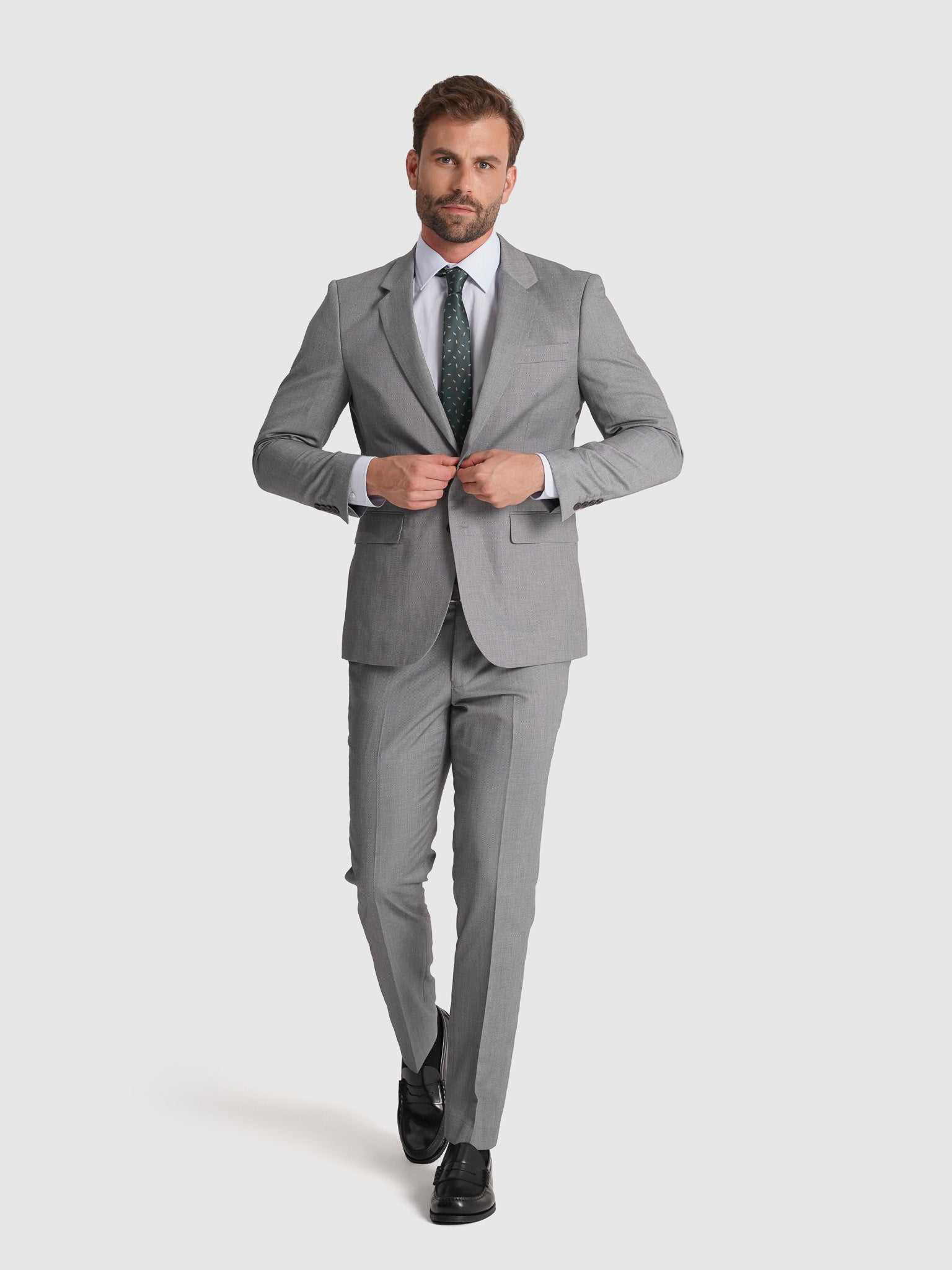 FATO CINZENTO MANGA COMPRIDA REGULAR FIT MR. BLUE