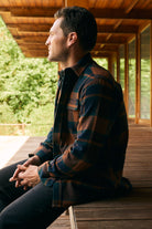 BROWN WOOL OVERSHIRT LONG SLEEVE REGULAR FIT MR. BLUE