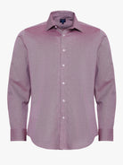 RED COTTON LONG SLEEVE SLIM FIT MR SHIRT. BLUE