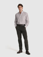 CAMISA ALGODÃO VERDE MANGA COMPRIDA REGULAR FIT MR. BLUE