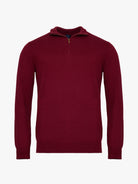 BORDEAUX CASHMERE PULLOVER WITH REGULAR FIT MR ELBOW PADS. BLUE
