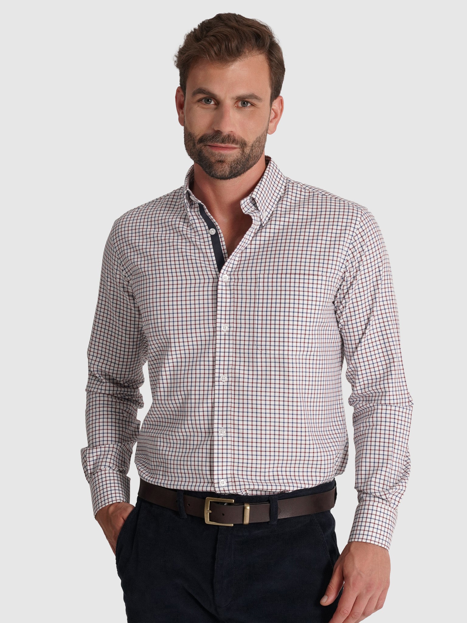 CAMISA ALGODÃO VERDE MANGA COMPRIDA REGULAR FIT MR. BLUE