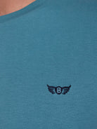 T-SHIRT ALGODÃO VERDE MANGA CURTA REGULAR FIT MR. BLUE
