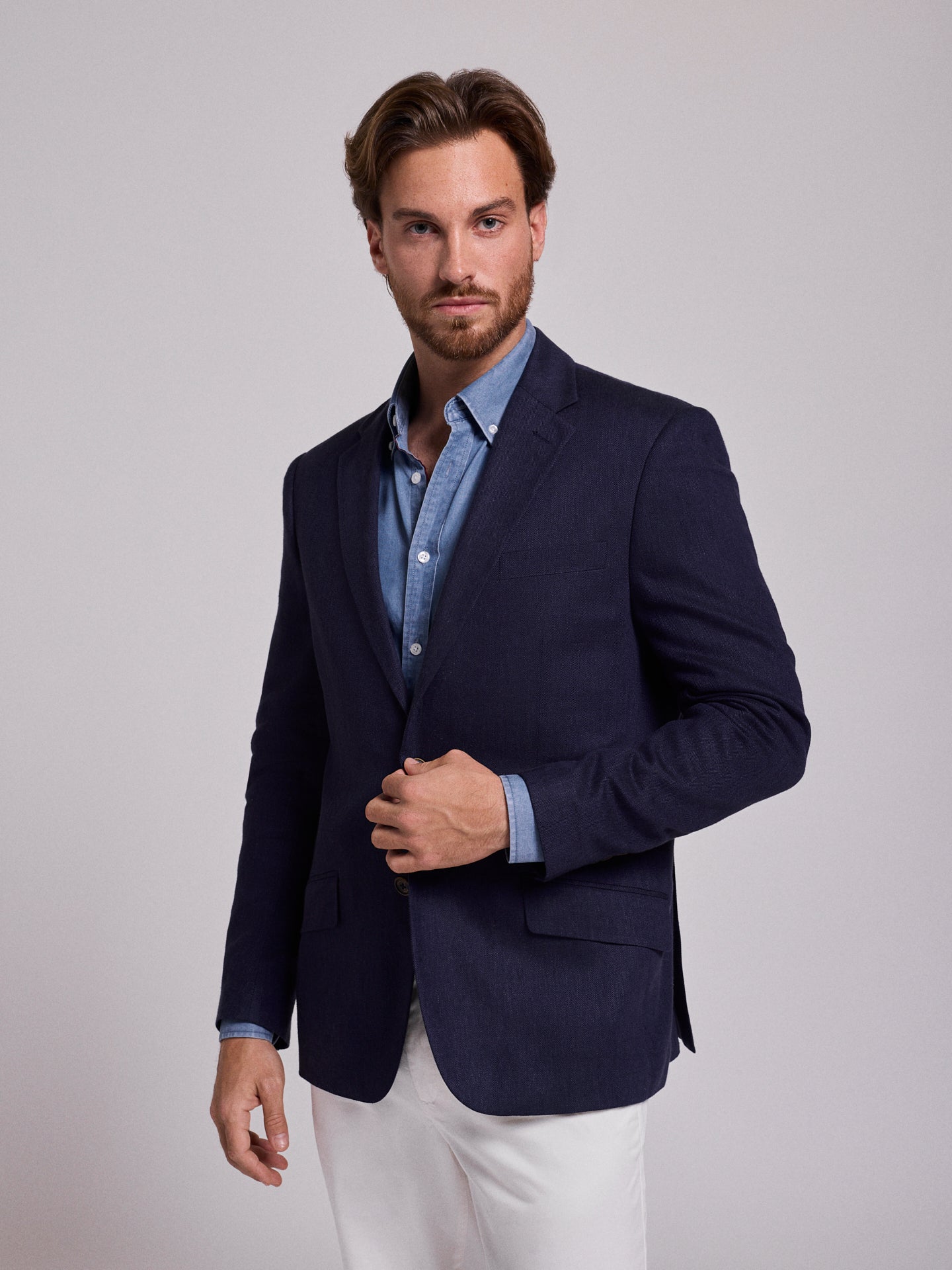 BLAZER AZUL MANGA COMPRIDA REGULAR FIT MR. BLUE