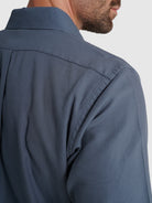 CAMISA ALGODÓN AZUL MANGA LARGA REGULAR FIT MR. AZUL